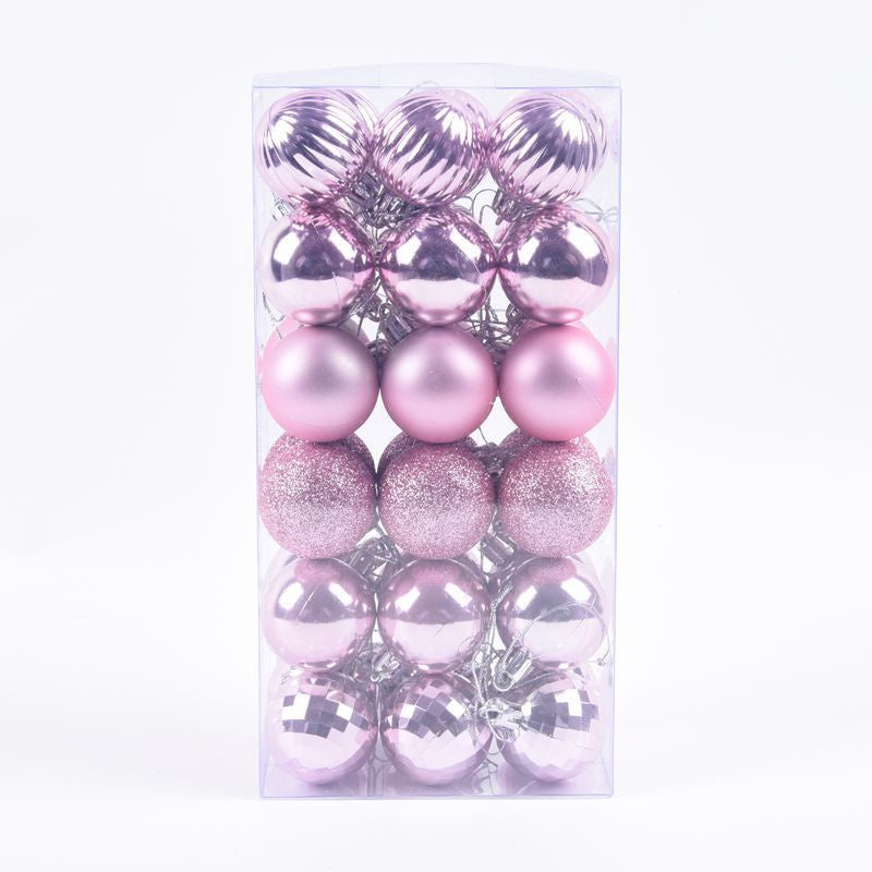 Decoração De Natal / 4cm 36 Peças Bolas Coloridas De Natal Com Glitter