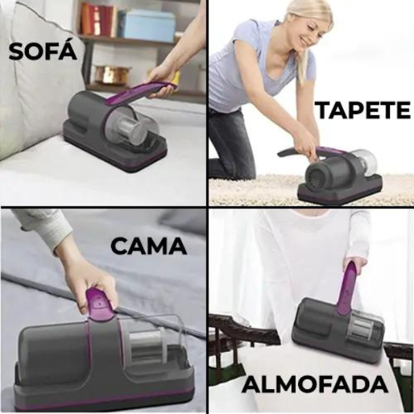 Aspirador Portátil Anti-Ácaro com Esterilização UV Sem Fio – SR269