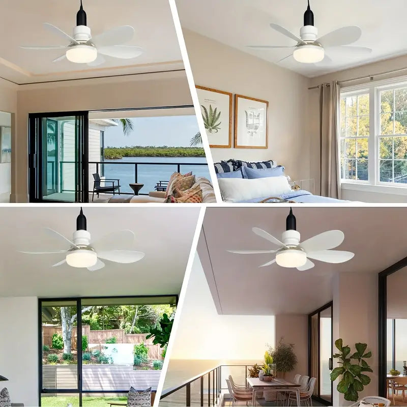 Lâmpada Ventilador Multifuncional com Controle Remoto