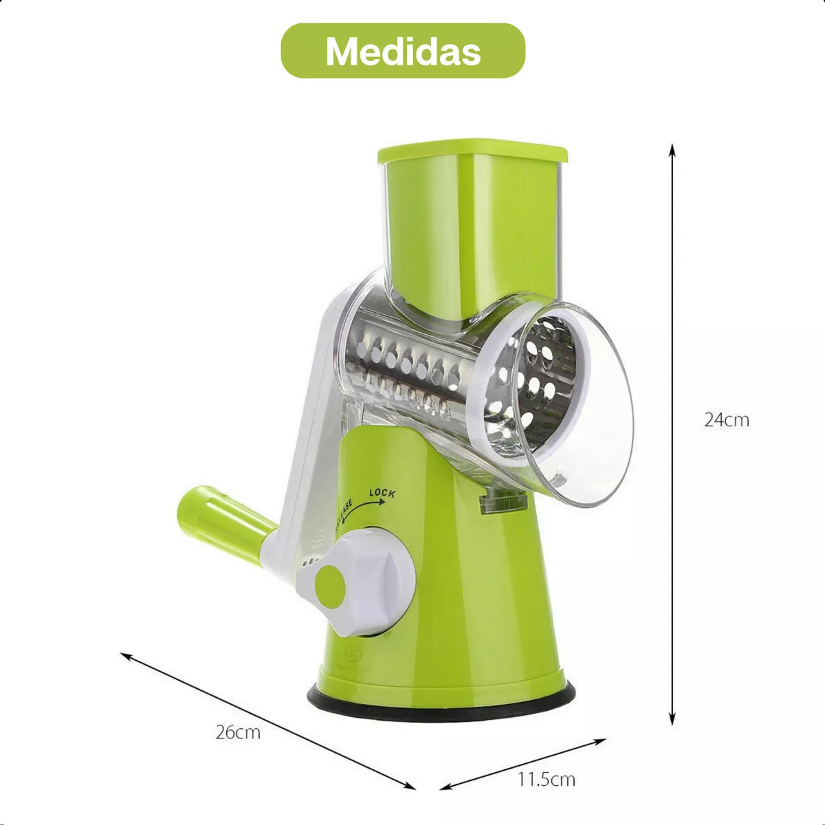 Ralador Fatiador 3 em 1 com Lâminas Inox