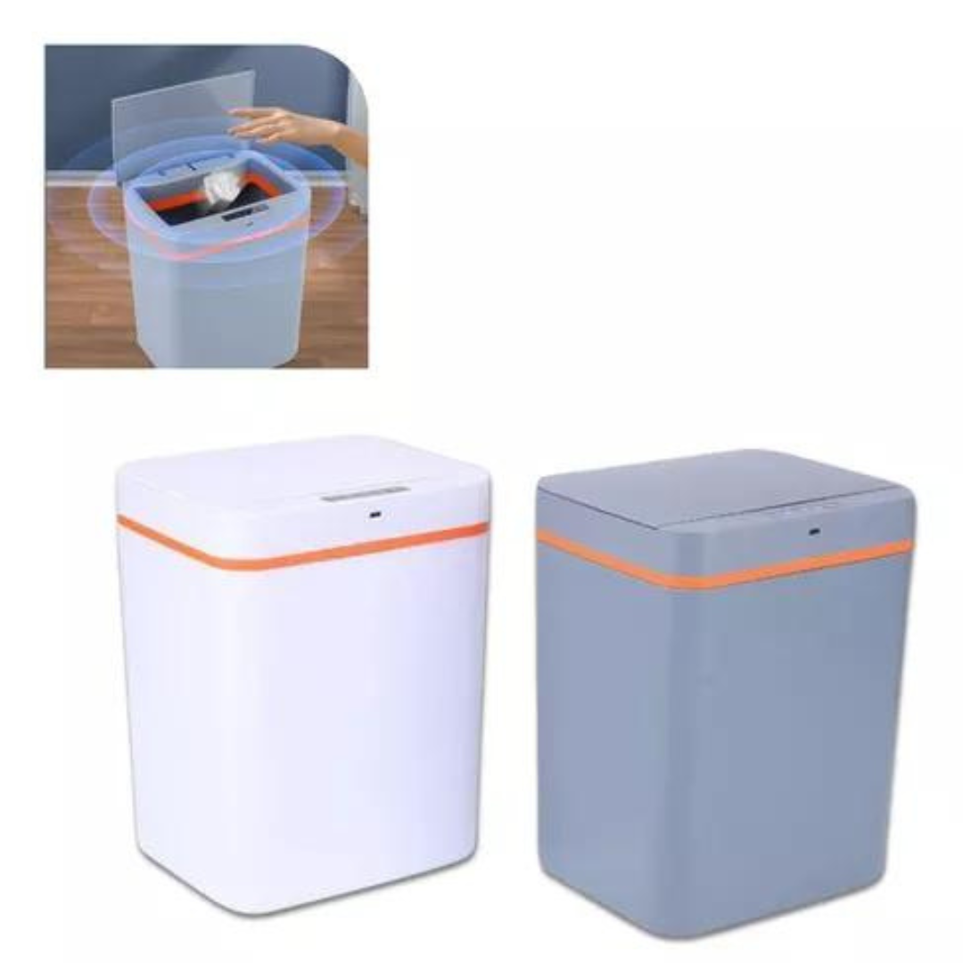Lixeira Eletrônica Sensor 15L Cinza