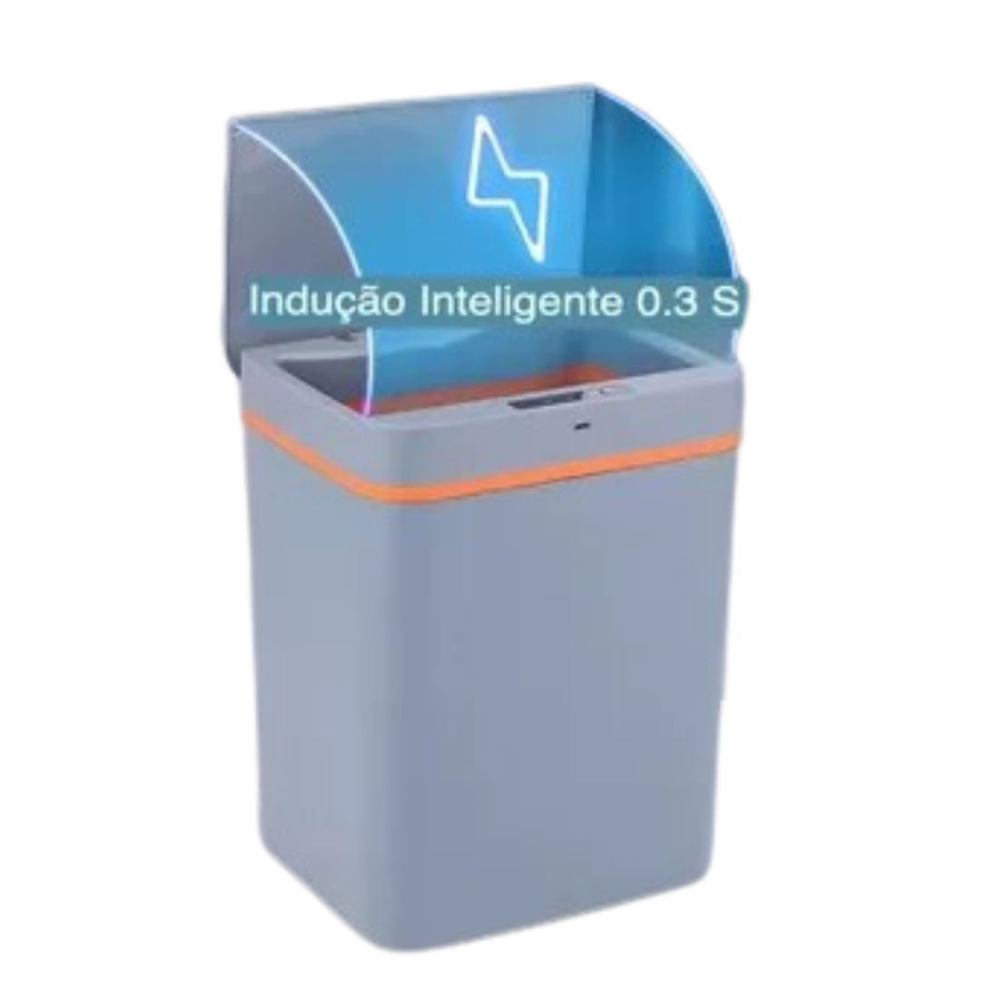 Lixeira Eletrônica Sensor 15L Cinza