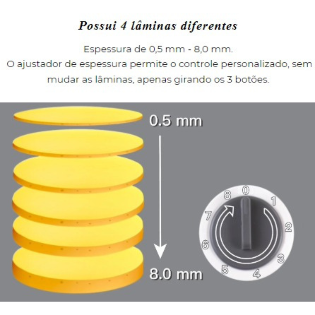 Cortador de Legumes Multifuncional 5 em 1 Cores Sortidas