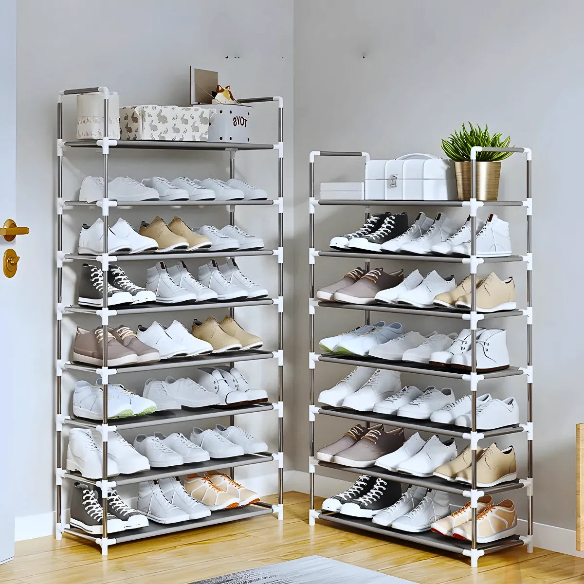 Sapateira Vertical organizador com 9 Prateleiras