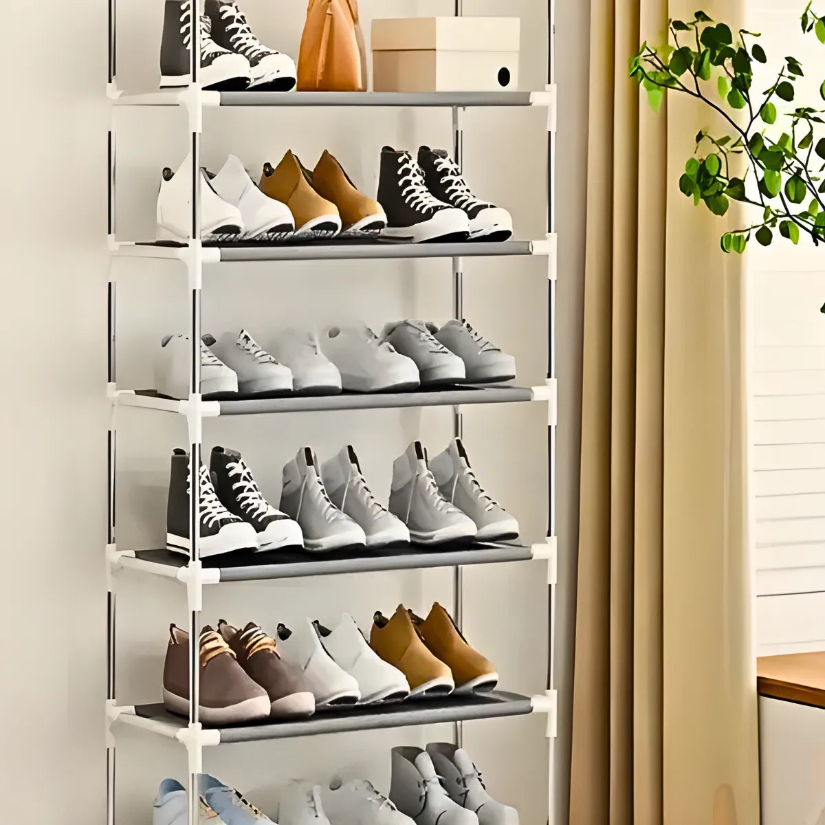 Sapateira Vertical organizador com 9 Prateleiras