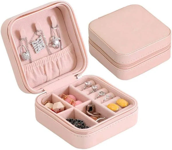 Porta Joias Caixa Portátil Compacta - (Cores Sortidas)