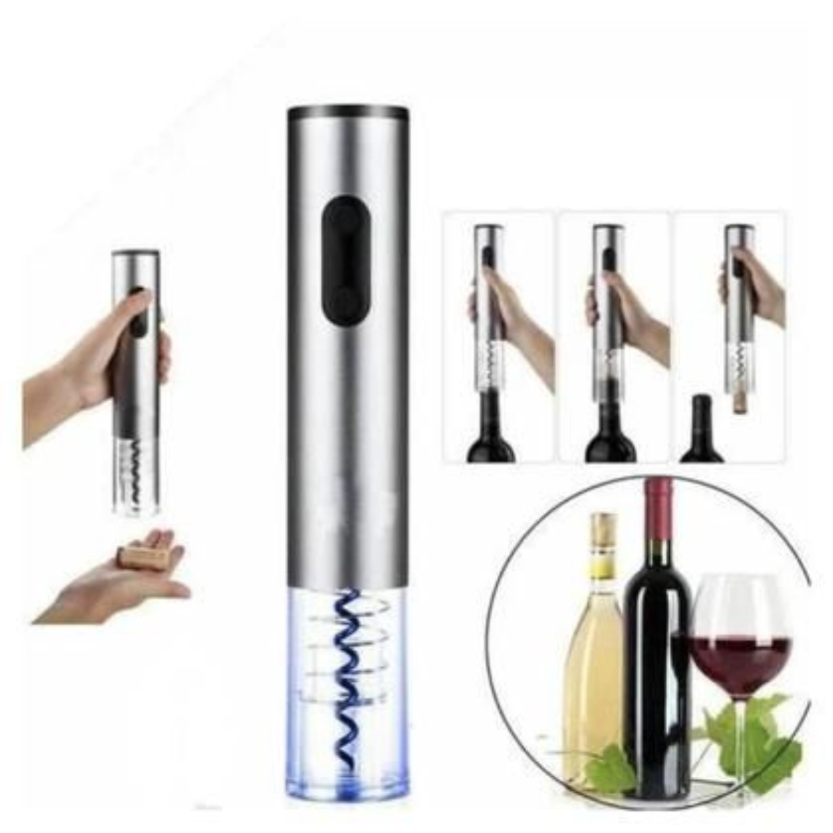 Kit Tábua de Frios com Espátulas + Abridor de Vinho Elétrico