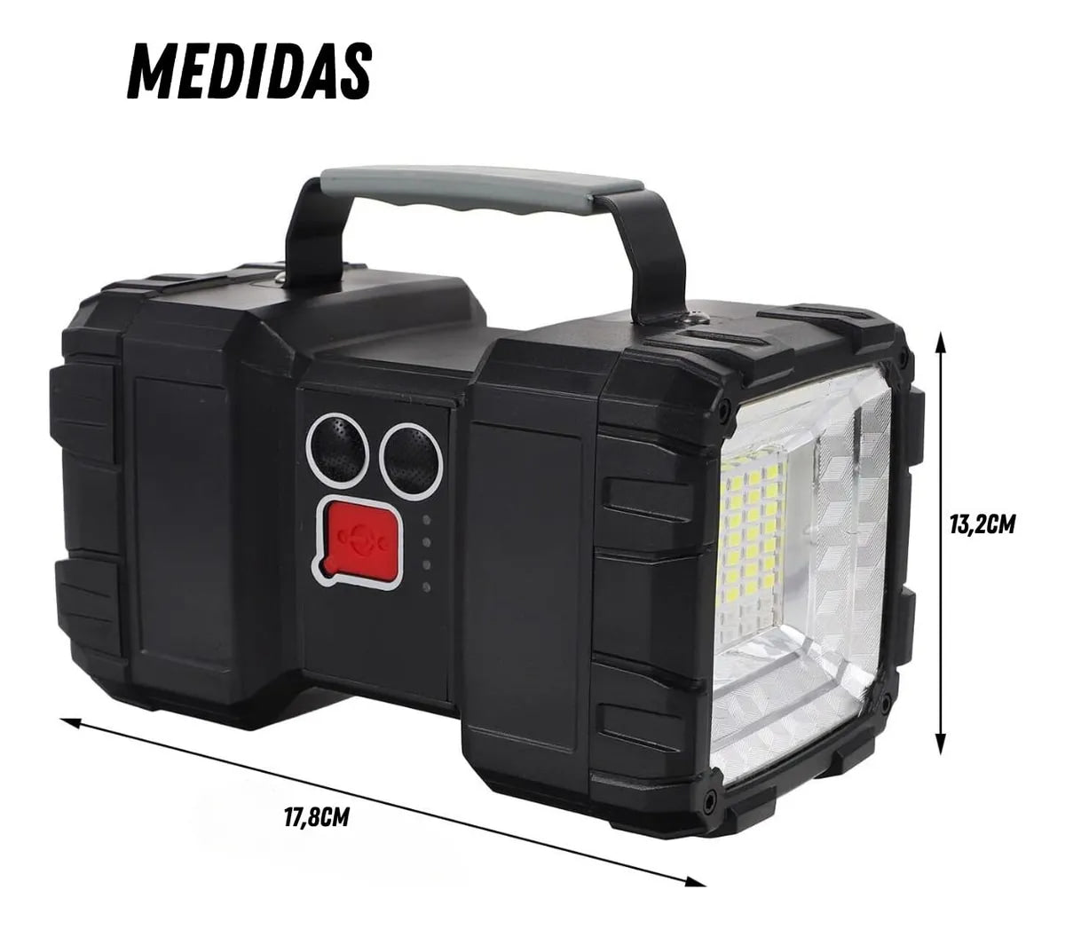 Lanterna Holofote Dupla Recarregável W844