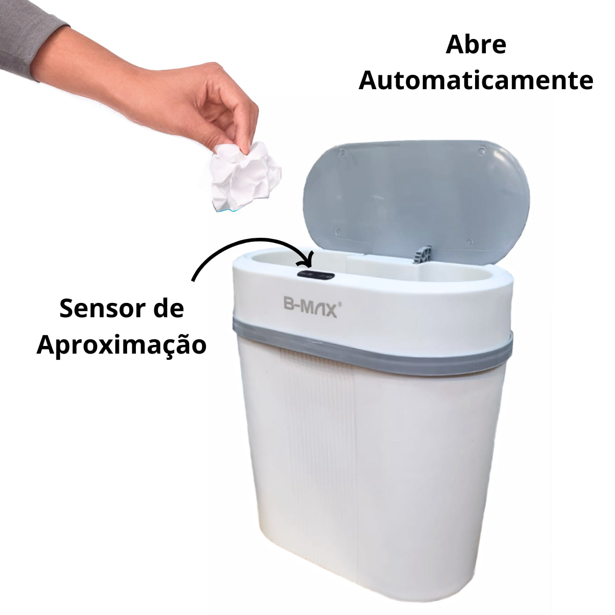 Lixeira Inteligente com Sensor Automático 12 Litros
