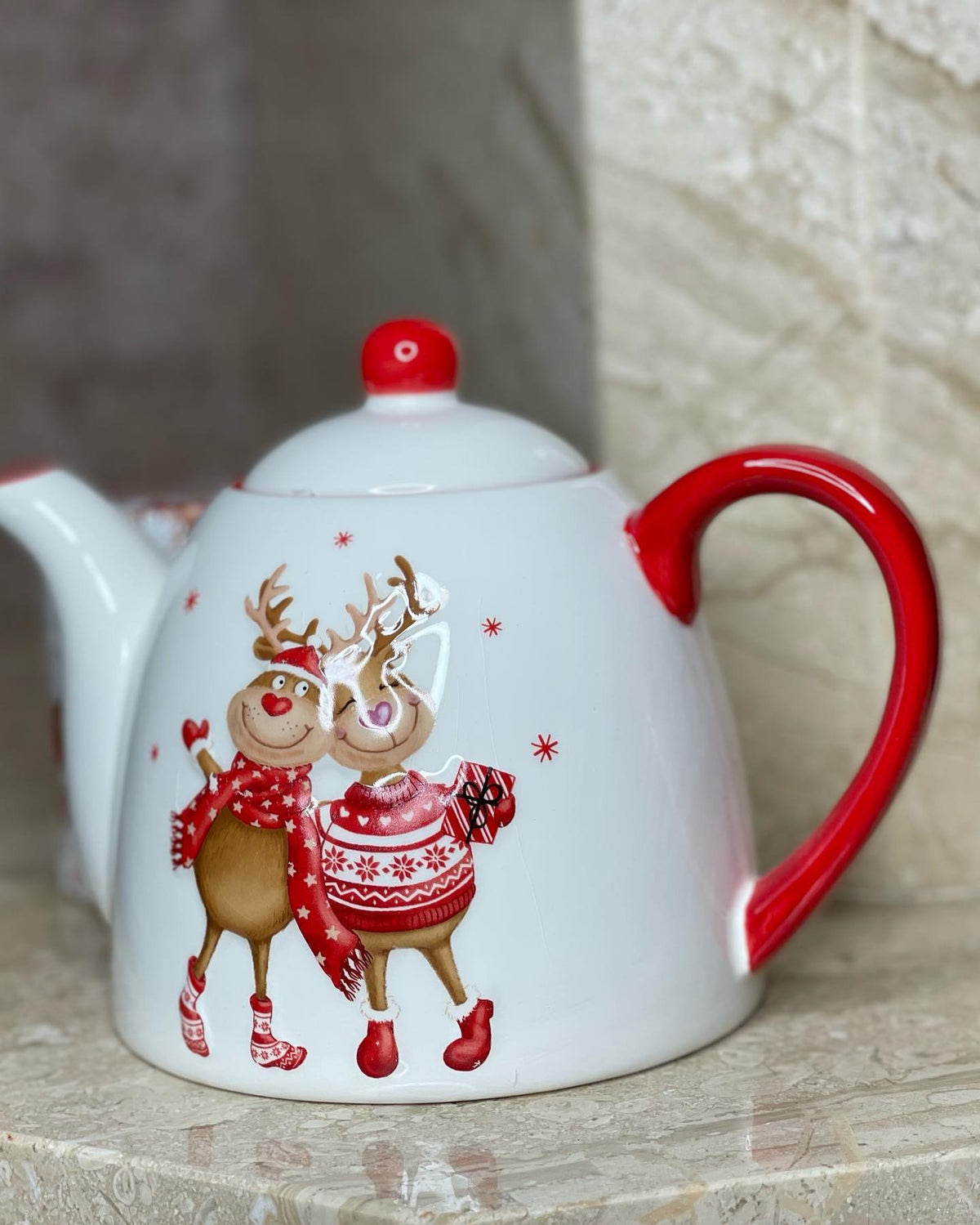 Conjunto de Porcelana Natalino com 6 Peças