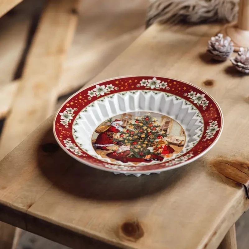 Conjunto de Porcelana Natalino com 3 Peças