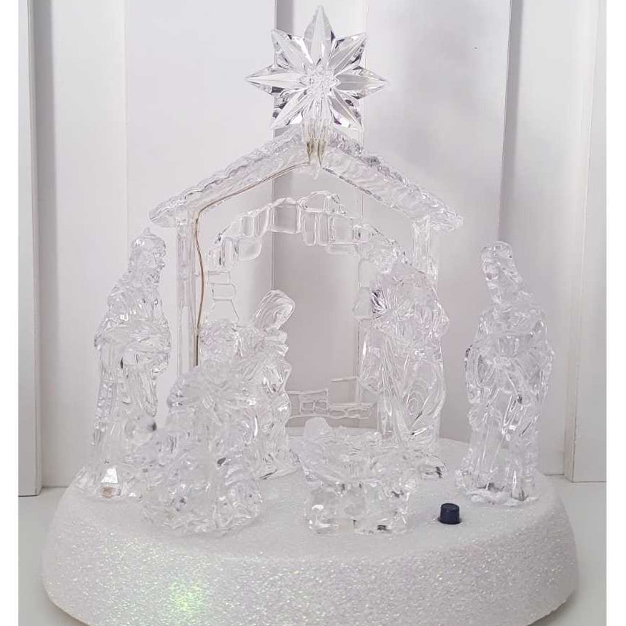 PRESEPIO MUSICAL EM ACRILICO - DECORAÇÃO DE NATAL