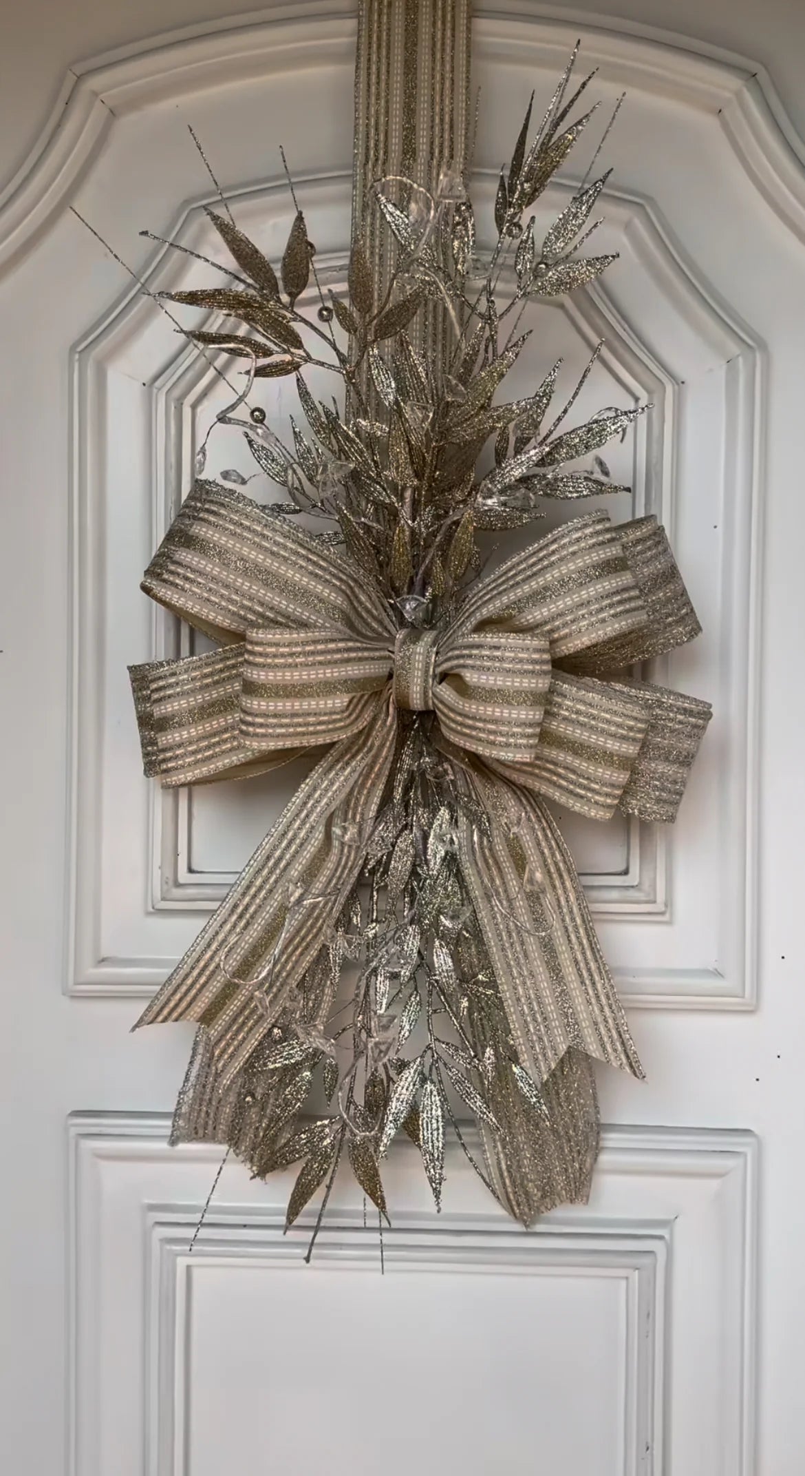 Escapulário Natalino Champagne Prateado