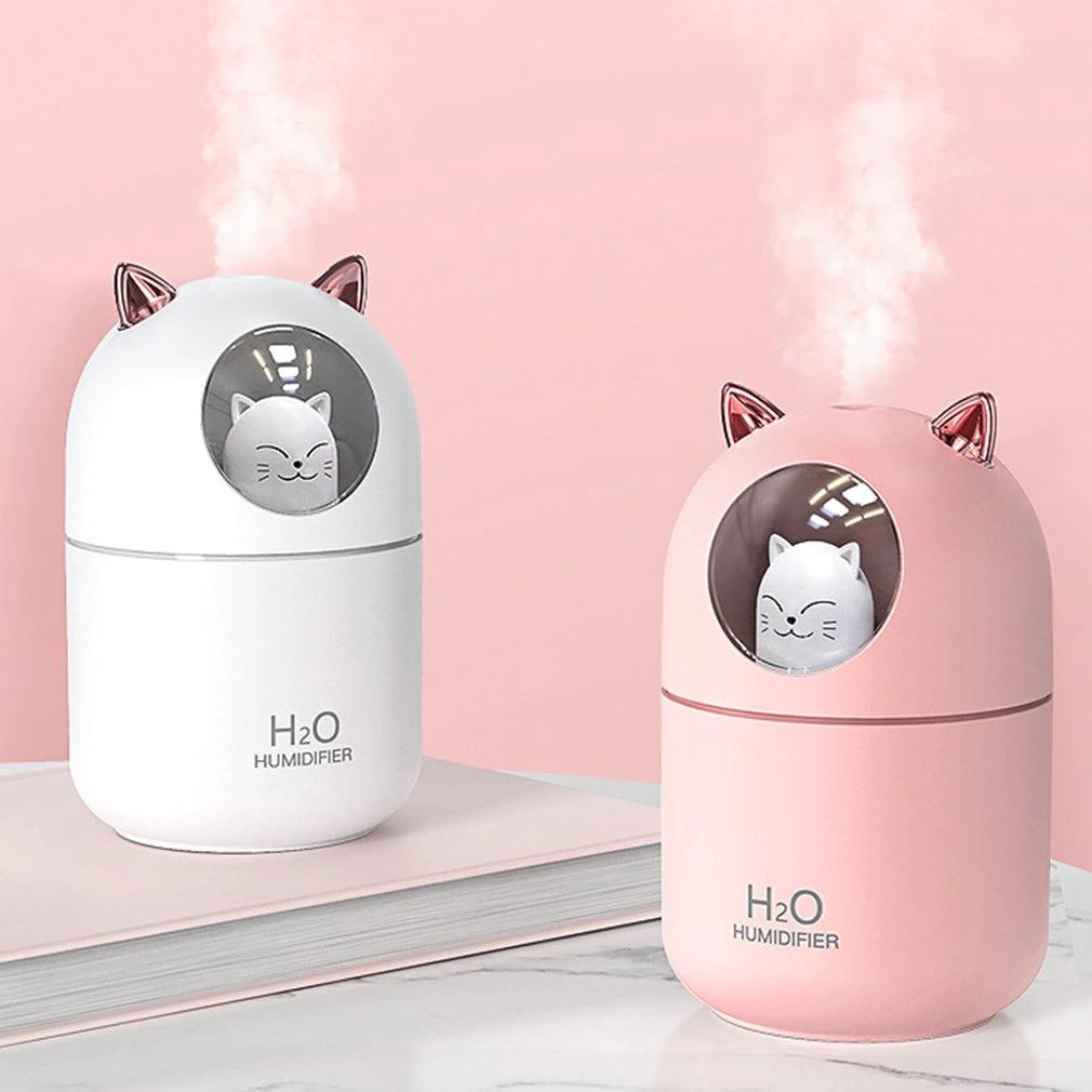 Umidificador Difusor Abajur Gatinho – Fofo e Funcional