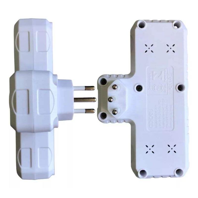Adaptador para Tomada Benjamin (T) com USB-A e USB-C Bivolt - BM-8704A