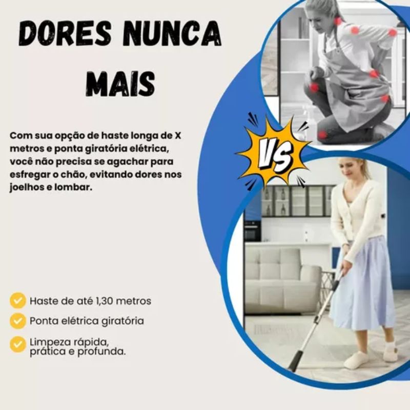 Escova de Limpeza Elétrica Rotativa Multiuso 9 em 1 Bivolt