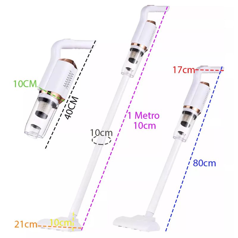 Aspirador de Pó Portátil Sem Fio Vertical Multifuncional BM-F1061