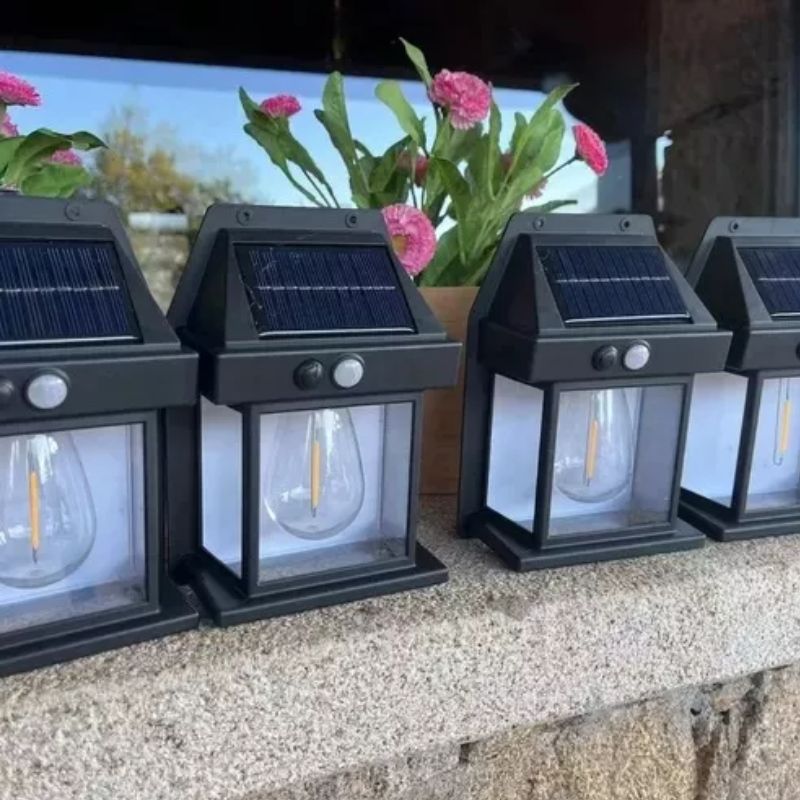 Luminária Refletor Solar LED à Prova d'Água IP65 com Sensor de Movimento