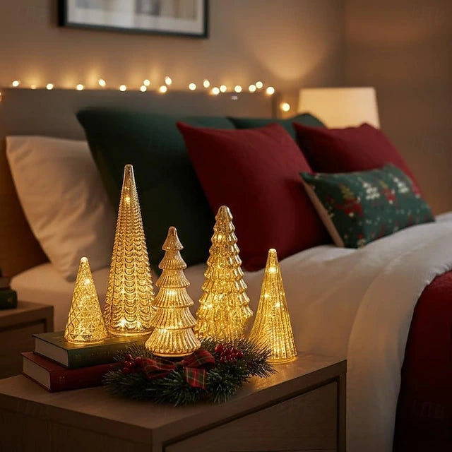 Conjunto de 5 Árvores de Mercúrio Iluminadas