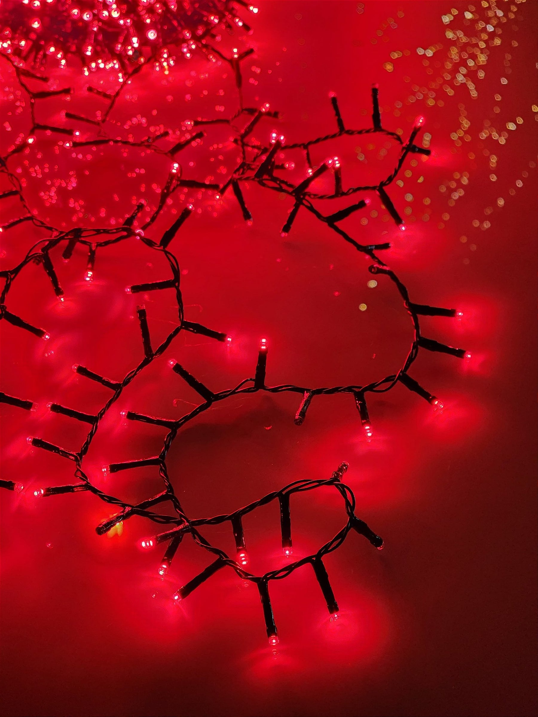 PISCA FESTÃO 1500 LEDS 40 METROS VERMELHO COM STROBO VERMELHO BIVOLT USO INTERNO E EXTERNO