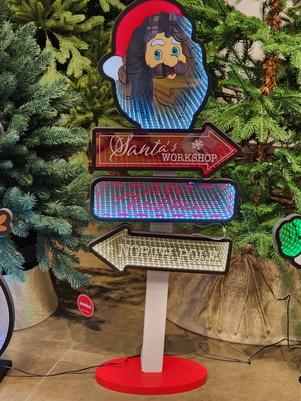 PLACA LUZ INFINITA PLACA PAPAI NOEL 87,6CM