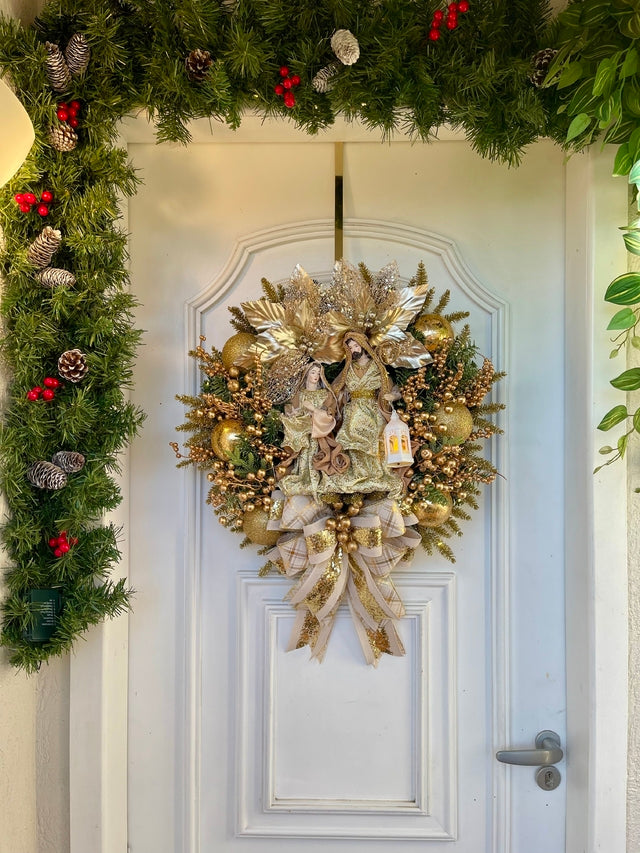 Guirlanda De Natal Sagrada Família C/ Led 50cm