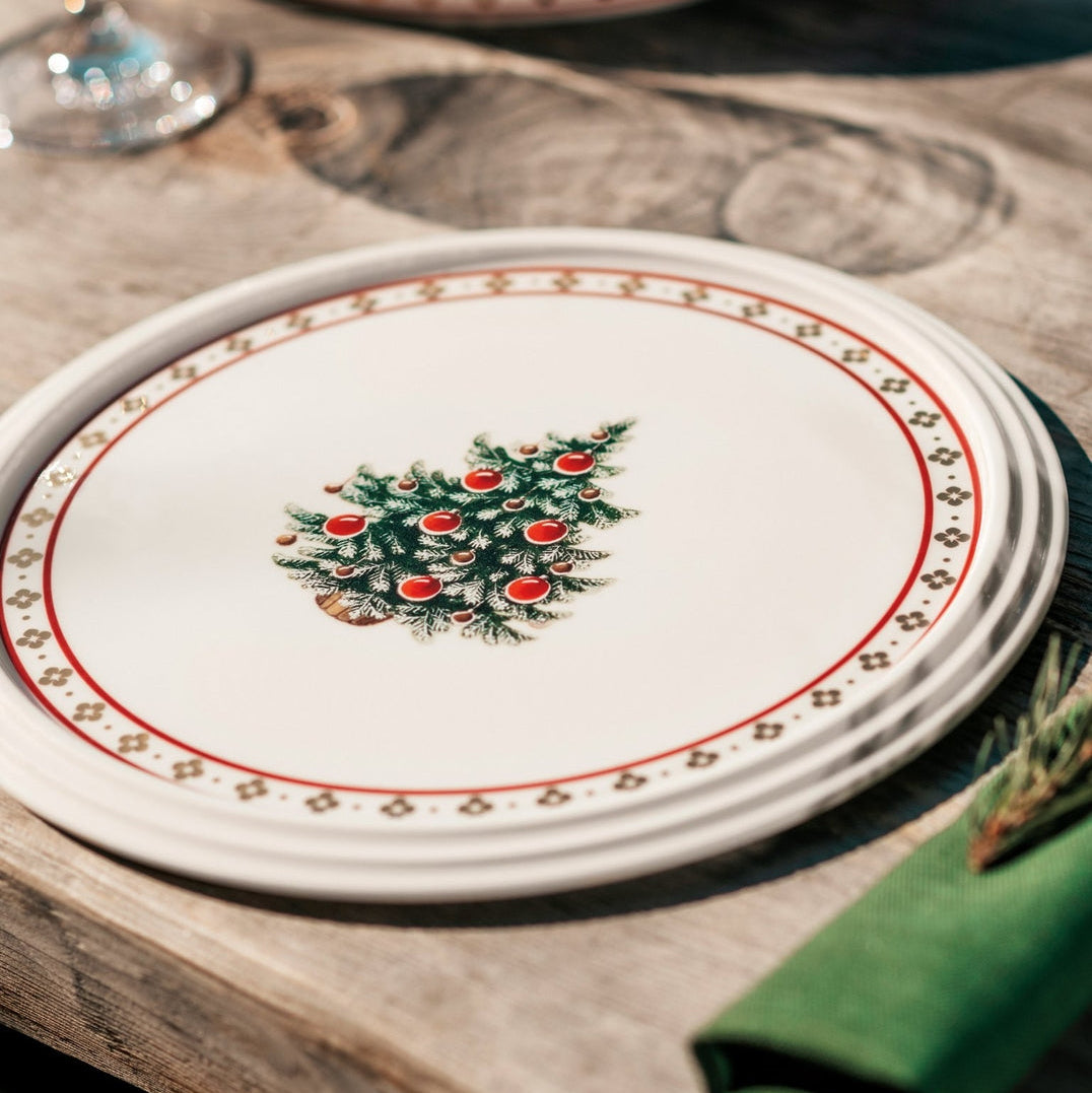 Jogo de Pratos em Porcelana 7 Peças (Edição Natal Limitada)