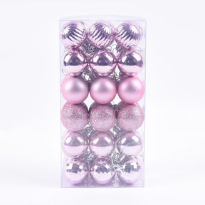 Decoração De Natal / 4cm 36 Peças Bolas Coloridas De Natal Com Glitter