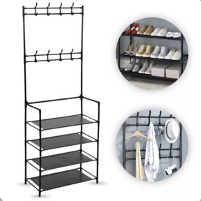 Rack Multifuncional Arara Sapateira Cabideiro – 4 Prateleiras