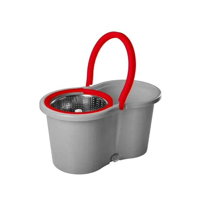 9 LITROS MOP GIRATÓRIO Inox Limpeza 360° Cesto Kaza Clean 9 Litros - Cores Sortidas
