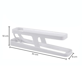 Porta Ovos Organizador Roll Clear 2 Andares – 15 Ovos