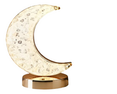 Luminária Lua Cristal LED Touch Recarregável USB
