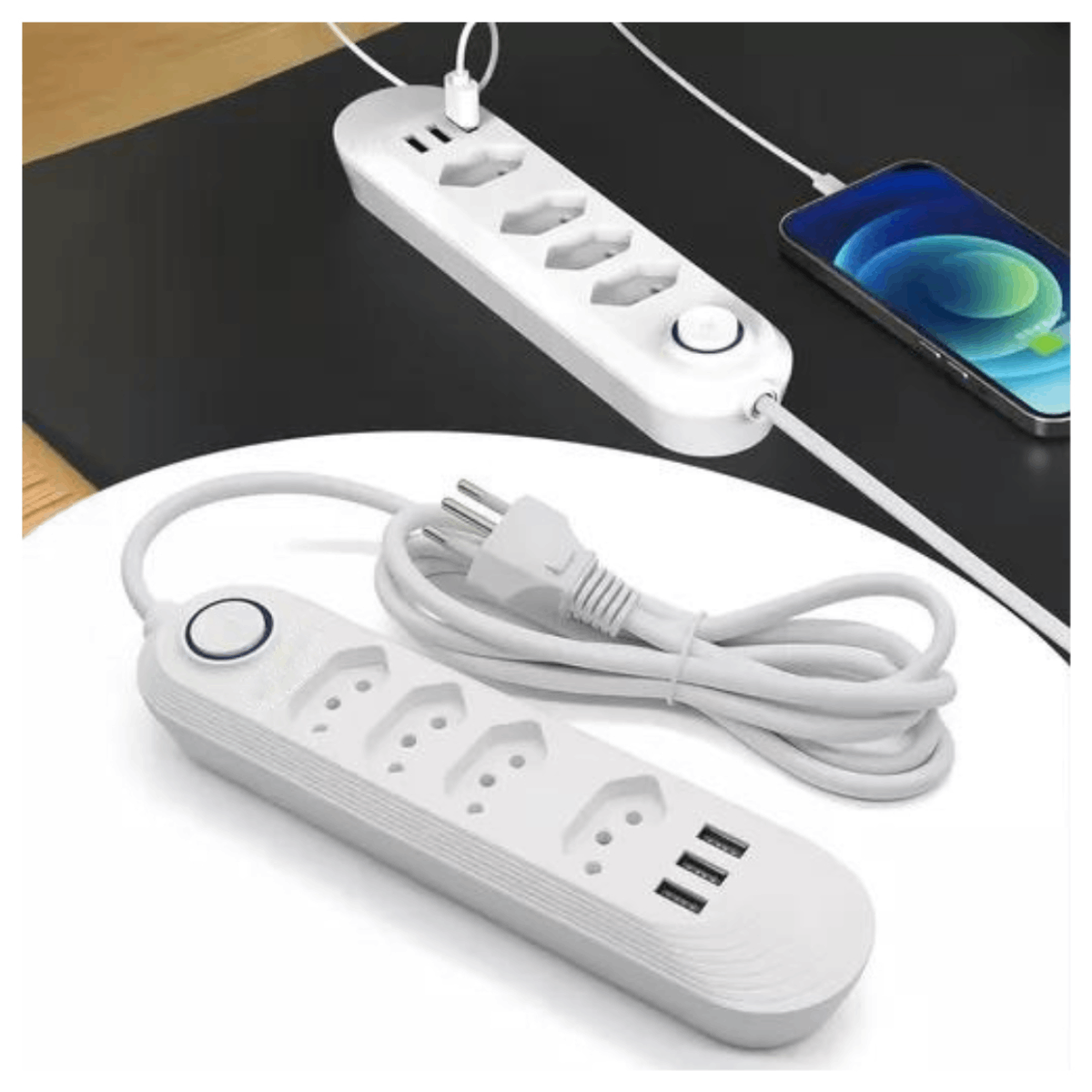 Filtro de Linha Extensão 4 Tomadas e 3 USB – BM-8694A
