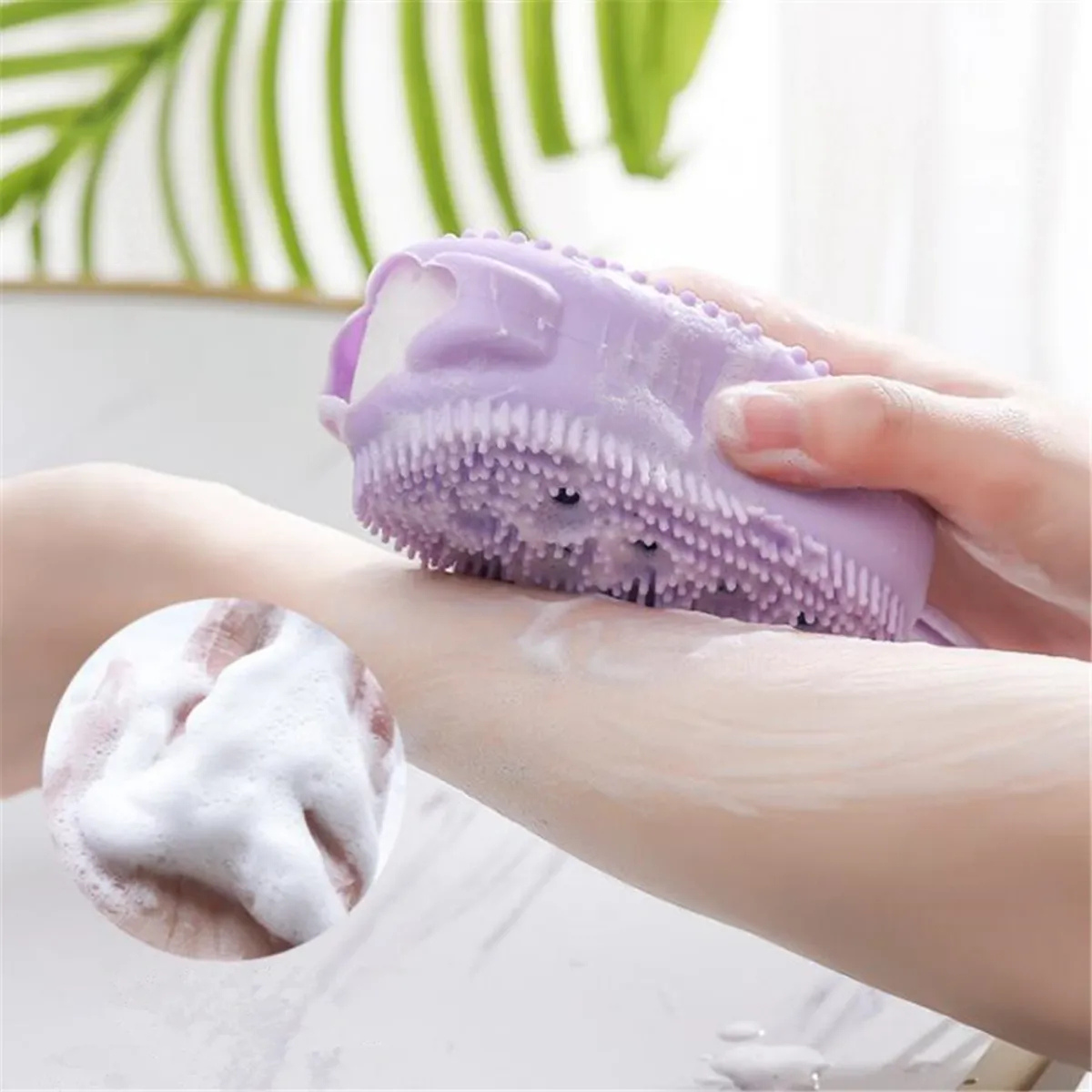 Esponja Porta Sabão de Silicone – Roxo