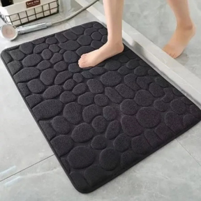 Tapete de Banheiro em Relevo 3D Paralelepípedos – Cinza ou Preto BM-F1212