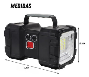 Lanterna Holofote Dupla Recarregável W844
