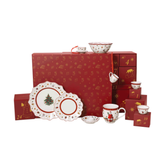 Caixa com 24 louças de porcelana premium