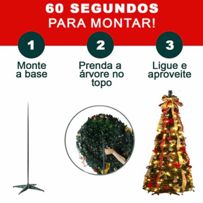 Árvore de Natal [Montagem Fácil + Brindes natalinos]