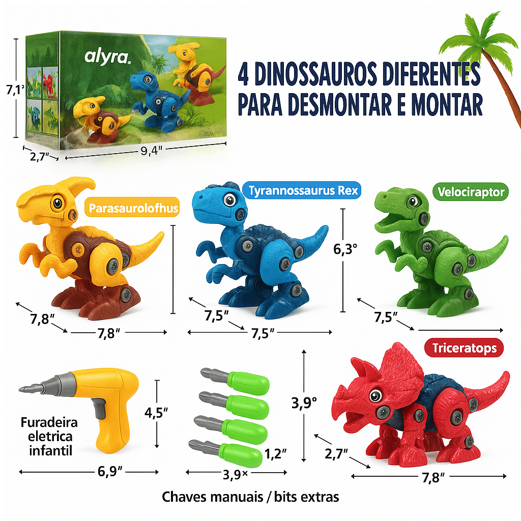 Kit Dinossauros de Construção STEM Cant™