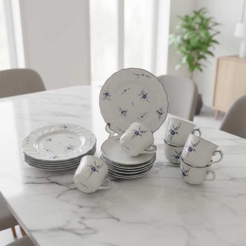 Kit 22 Peças Porcelana Elegance Royale