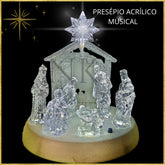 PRESEPIO MUSICAL EM ACRILICO - DECORAÇÃO DE NATAL