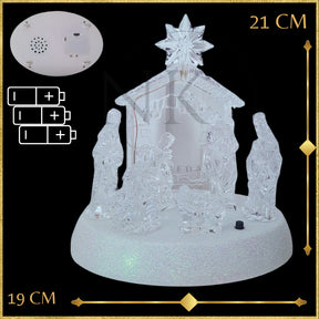 PRESEPIO MUSICAL EM ACRILICO - DECORAÇÃO DE NATAL