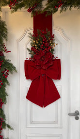 Escapulário Natalino Vermelho Luxo com Laço Grande