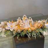 Presépio Natalino Luxo com Sagrada Família - Decoração Dourada