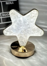 Luminária Abajur Cristal LED Touch Estrela – Recarregável USB