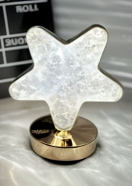 Luminária Abajur Cristal LED Touch Estrela – Recarregável USB