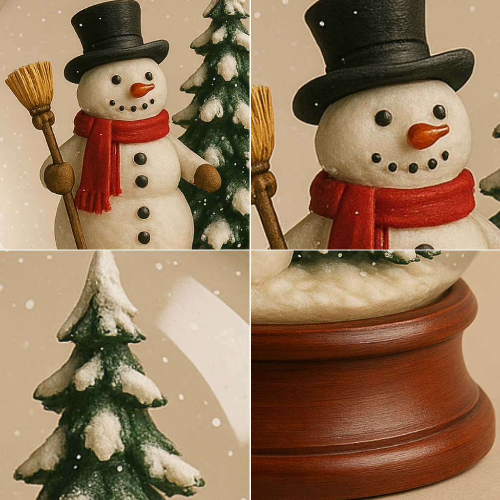 Globo de Neve Natalino Boneco de Neve