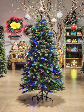 ÁRVORE PINHEIRO SINCELO 300 LEDS BICOLOR 860 GALHOS 2,10CM BIVOLT