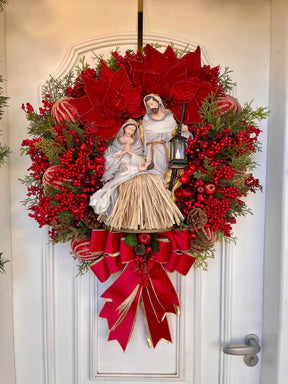 Guirlanda De Natal Sagrada Família C/ Led 65cm