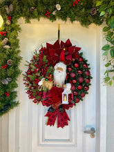 Guirlanda De Natal Noel Bordô 65cm C/ Led